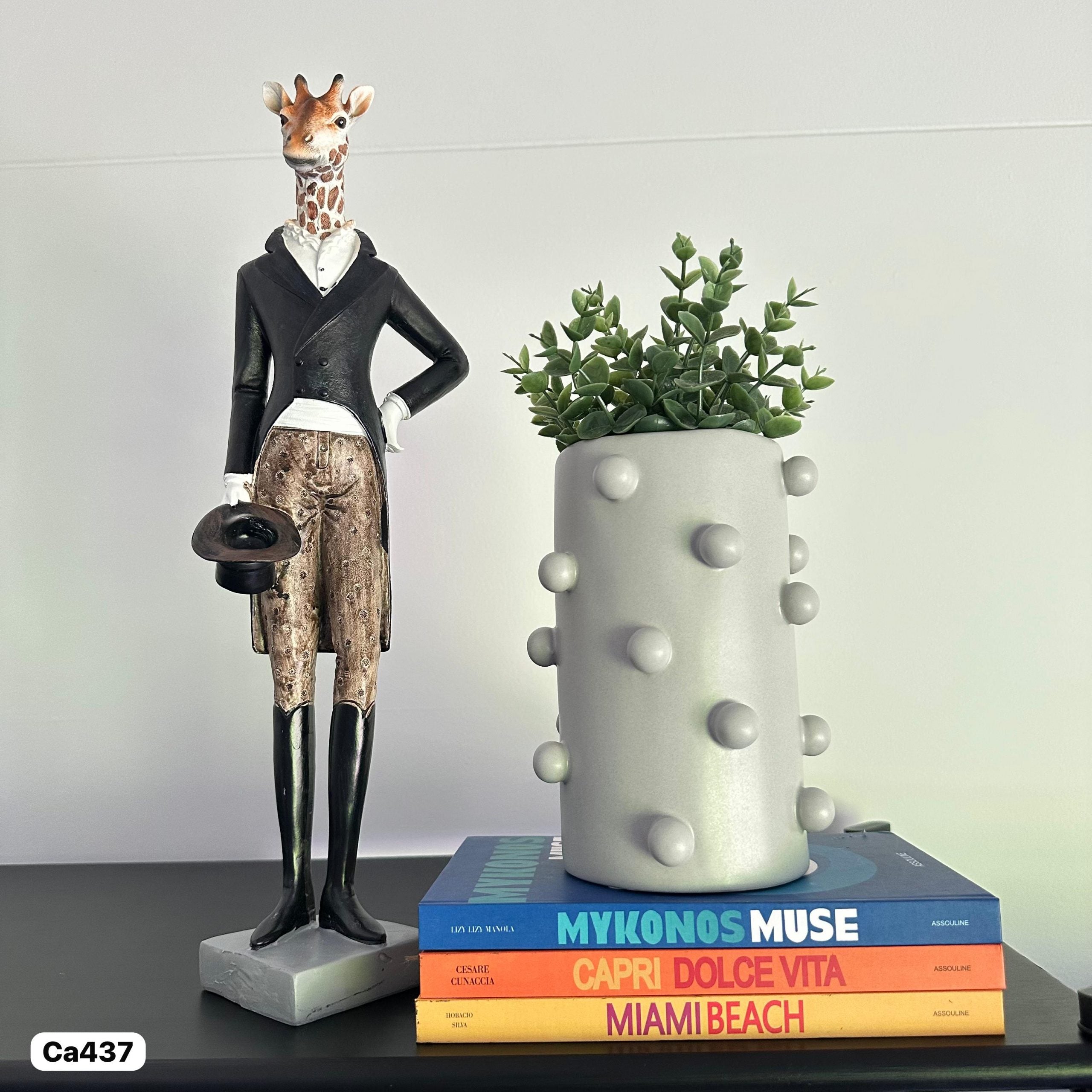 Escultura de jirafa elegante 13cm* 10cm* 40,5cm